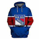 NY Rangers Blue All Stitched Hooded Sweatshirt,baseball caps,new era cap wholesale,wholesale hats